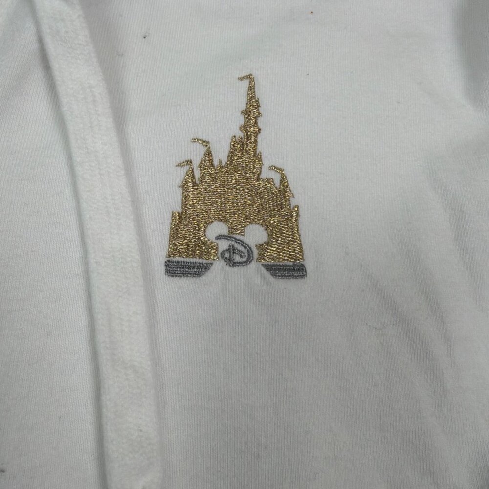Disney Parks Jacket Adult XL White Castle Fireworks Mickey Mouse Hoodie Full Zip - Picture 3 of 10